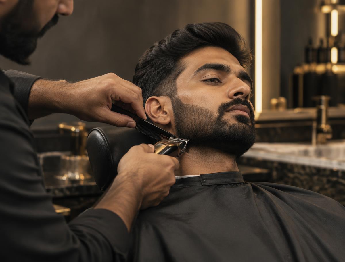 Detailed beard trim at Dapper Lane